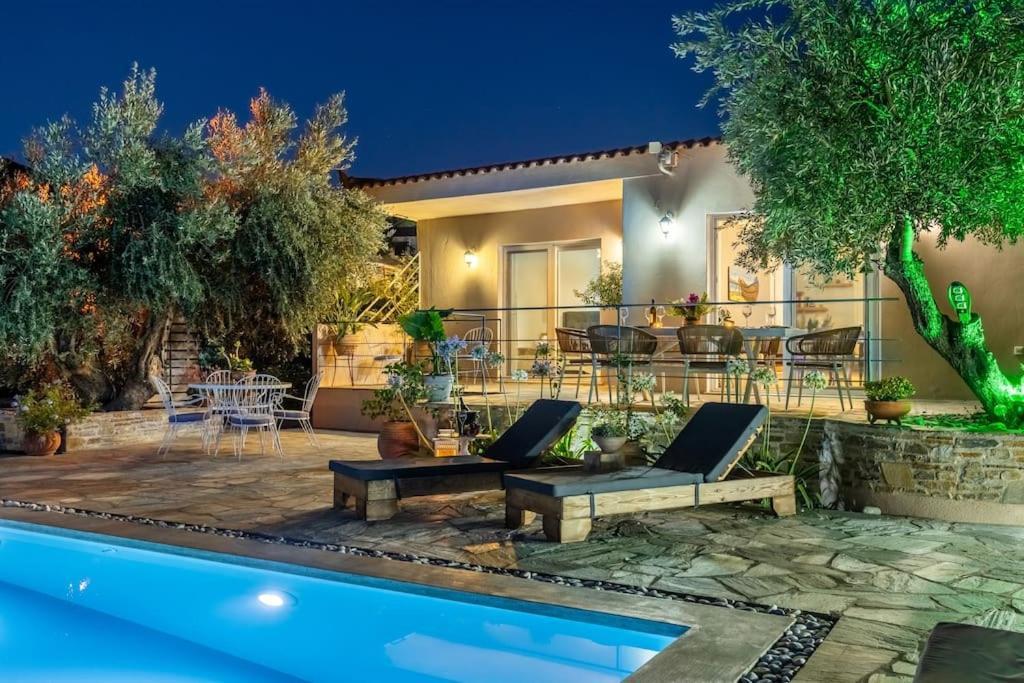 Skopelos Blue Heaven Pool Villa In Olive Grove Zewnętrze zdjęcie